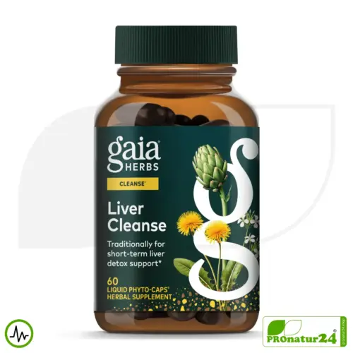 LIVER CLEANSE by Gaia HERBS | Nutritional supplement for the liver with valuable plant extracts (incl. Milk Thistle, Turmeric, ...) | 60 capsules