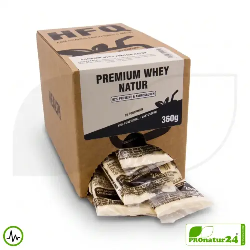 Whey Protein Isolate Natural | Sachet box with 15 servings | lactose-free | VitalShake HFQ