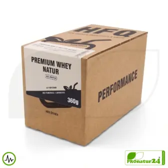 Whey Protein Isolate Natural | Sachet box with 15 servings | lactose-free | VitalShake HFQ 8 Premium Whey Protein | natural | Vitalshake by HFQ
