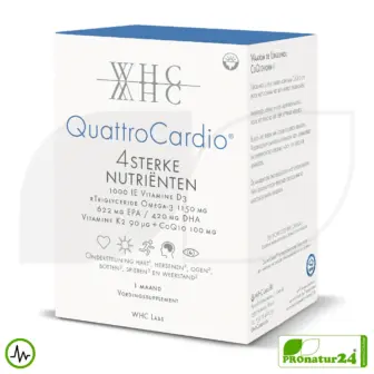 WHC QuattroCardio® (OMEGA-3 fatty acids, vitamin D3, K2 and Q10 ubiquinol) | 90 capsules