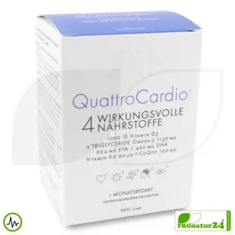 WHC QuattroCardio® (OMEGA-3 fatty acids, vitamin D3, K2 and Q10 ubiquinol) | 90 capsules 11 WHC QuattroCardio® (OMEGA-3 fatty acids, vitamin D3, K2 and Q10 ubiquinol) | 90 capsules