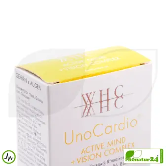WHC UnoCardio® Active Mind + VISION Complex | 30 Softgel Capsules with Natural Orange Flavor