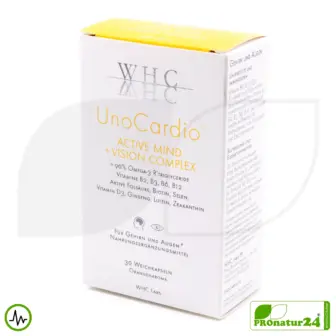 WHC UnoCardio® Active Mind + VISION Complex | 30 Softgel Capsules with Natural Orange Flavor